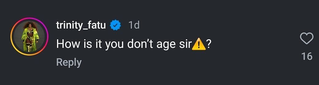 Screengrab of Naomi's comment